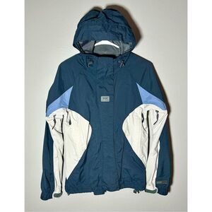 Helly Hansen Helly Tech Blue & Gray Men’s Hooded Ski Snowboard Jacket Sz XS